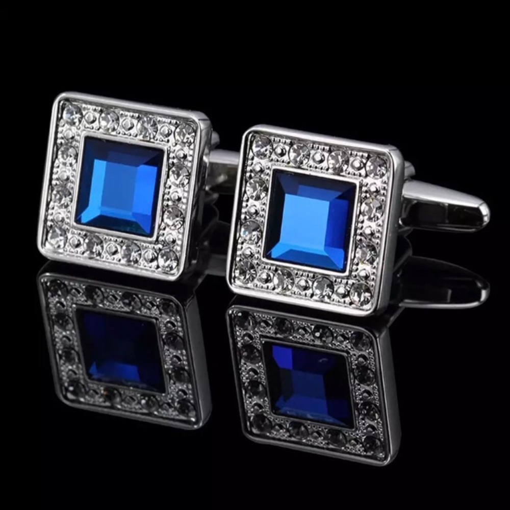 Blue and Silver Cufflinks